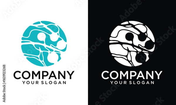 Fototapeta Creative Flat geometric line abstract shape logo vector 