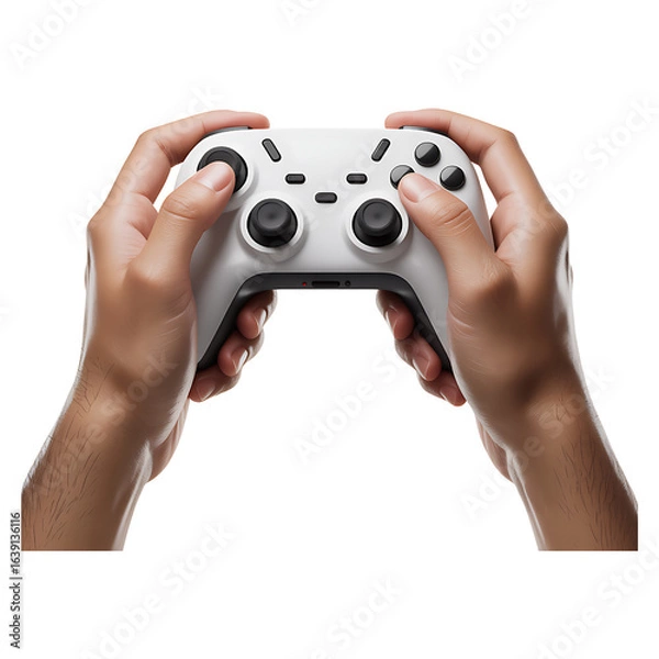 Obraz Hands Holding White Game Controller PNG