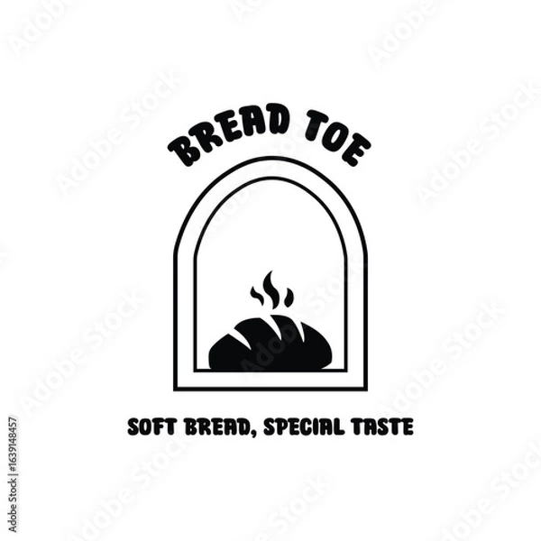 Obraz BREAD LOGO DESIGN VECTOR BLACK AND WHITE