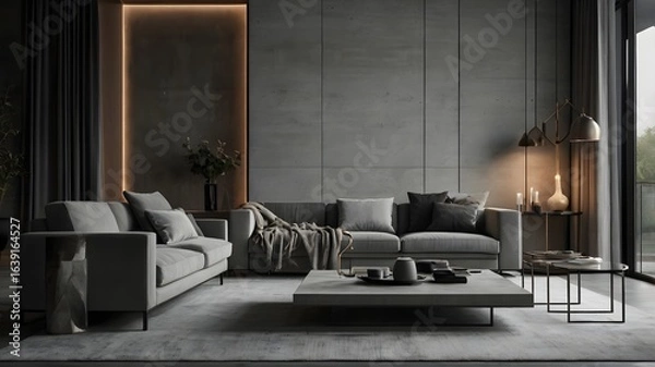Fototapeta modern luxury living room interior design
