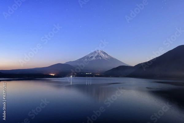 Fototapeta View of Mt. Fuji , Japan.Mt. Fuji is commonly called as Fuji-san, Fujisan, Fuji mountain. Fuji mountain is one of the well known symbol of Japan.