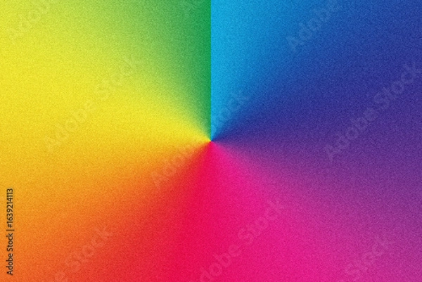 Obraz Vibrant rainbow color wheel with smooth gradient transitions from yellow to blue and pink