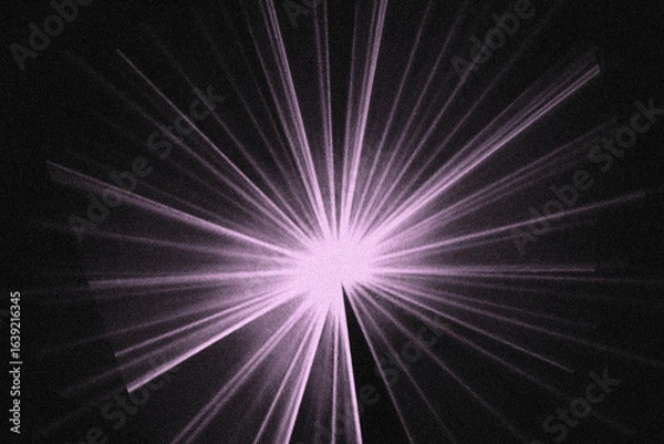 Obraz Abstract glowing purple light burst emanating from a central point against a dark background