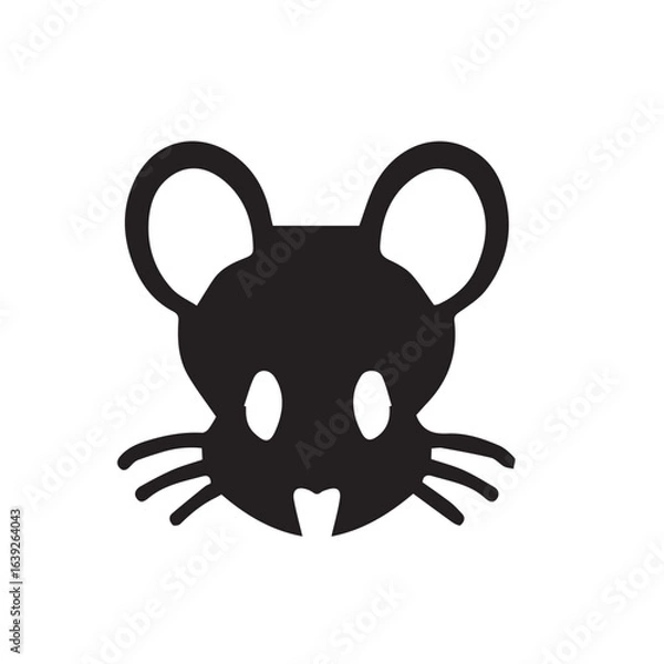 Obraz A funny cartoon cat character and rabbit are surprised by a black spider insect drawing with cute art design