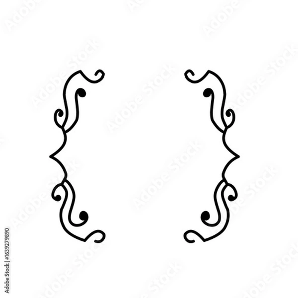 Obraz ornamental frame brackets