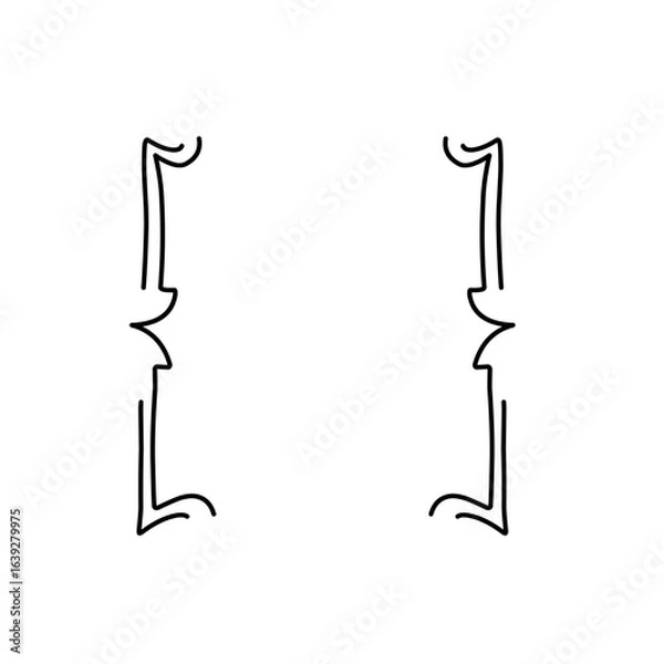 Obraz ornamental frame brackets