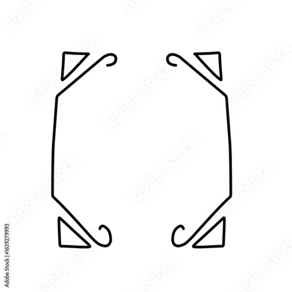 Obraz ornamental frame brackets