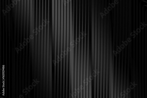 Obraz Background geometric black color pattern abstract concept 3D rendering
