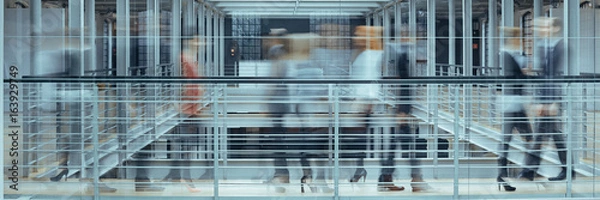 Obraz Zapracowani pracownicy firmy biznesowej