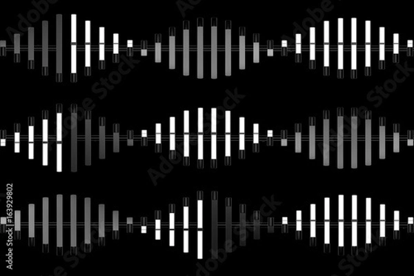 Obraz Background geometric black color pattern abstract concept 3D rendering
