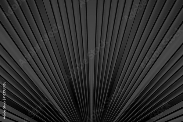 Obraz Background geometric black color pattern abstract concept 3D rendering
