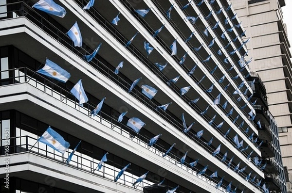 Obraz argentina flags in buiding