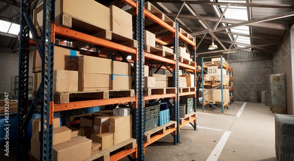 Obraz 倉庫　荷の待機場