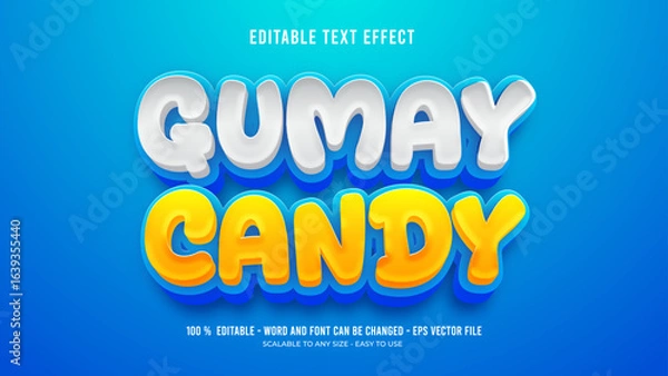 Fototapeta candy gumay editable text effect