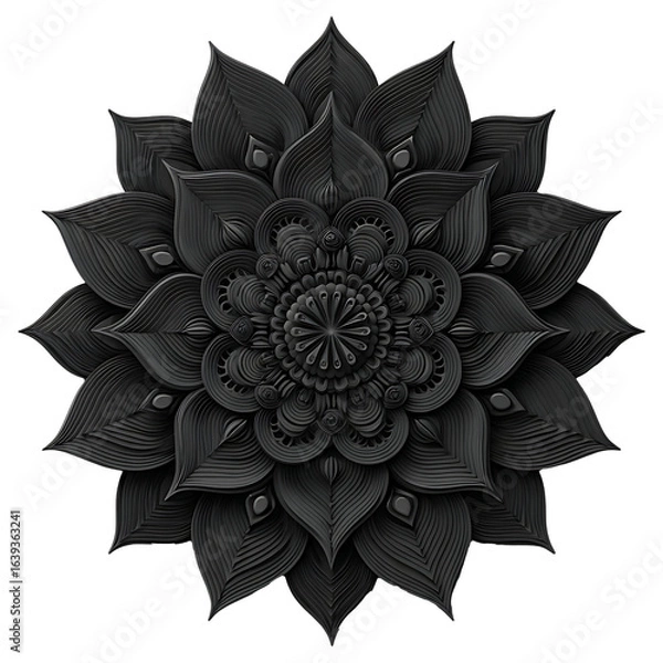 Obraz Elegant Black Mandala Design Element.