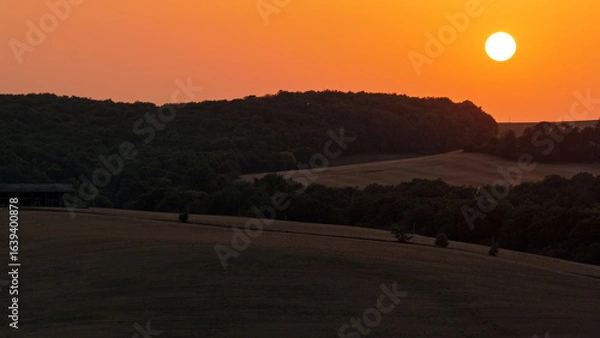 Obraz Vallons orange et soleil