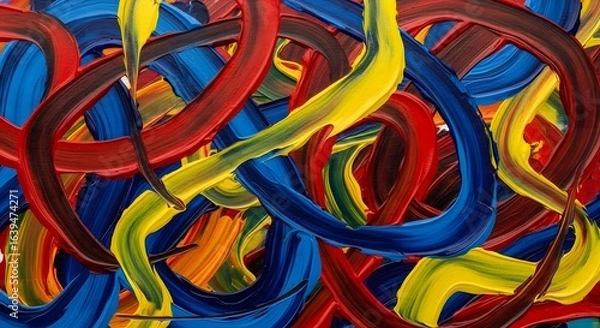 Fototapeta Woven Abstract Pattern of Paint Strokes