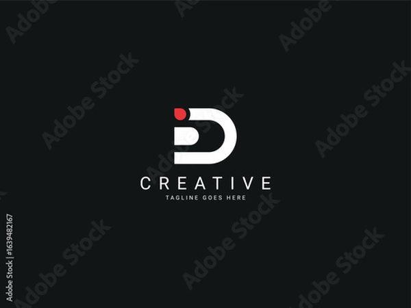 Fototapeta d modern letter logo