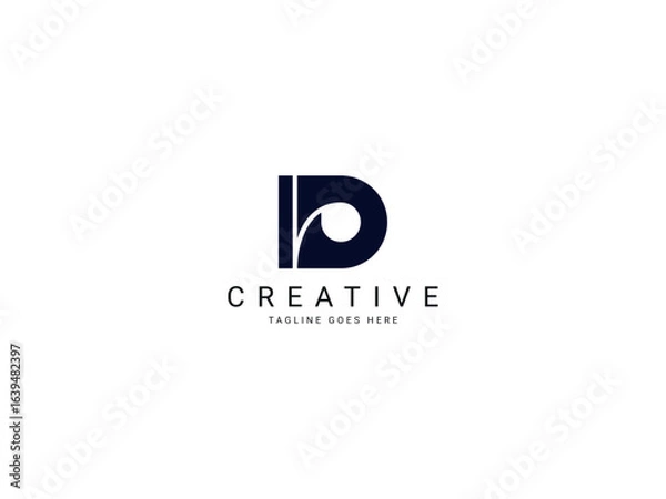 Obraz d modern letter logo