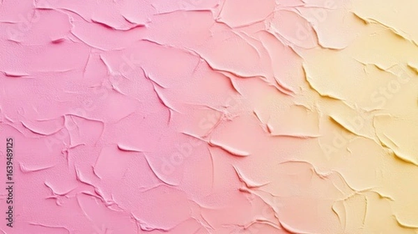 Fototapeta Abstract Pink and Yellow Textured Background with Wavy Patterns