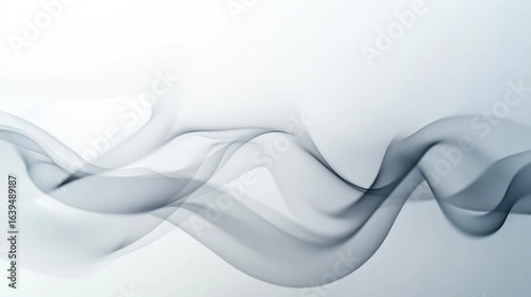 Fototapeta Soft Abstract Smoke Flowing Patterns on White Background