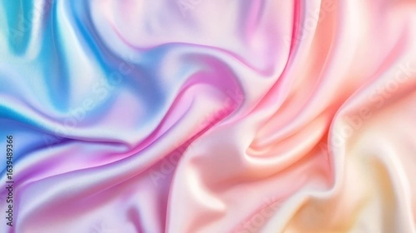 Fototapeta Soft Silk Fabric with Pastel Gradient in Light and Dark Shades
