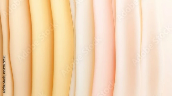Fototapeta Soft Gradient Waves of Fabric in Warm Earthy Tones and Pastels