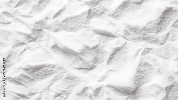 Fototapeta Crumpled White Paper Texture Background for Creative Designs