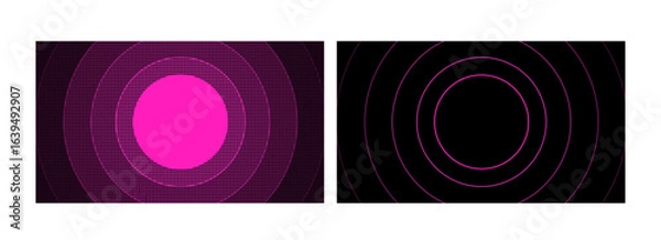 Obraz Circle  pixel cartoon background