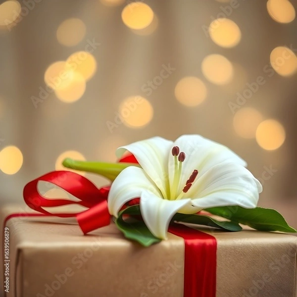 Obraz gift box with ribbon