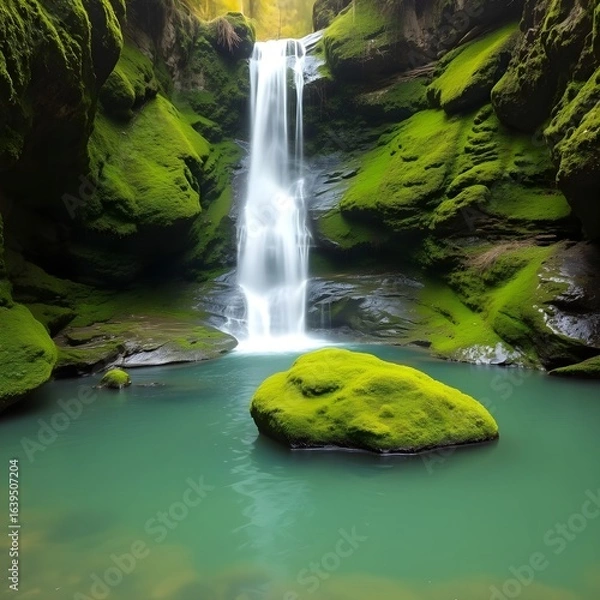 Obraz waterfall in the forest