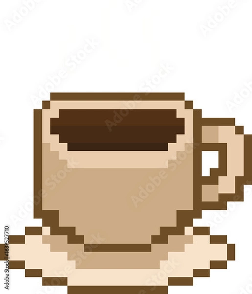 Obraz Pixel art Coffee espresso cup