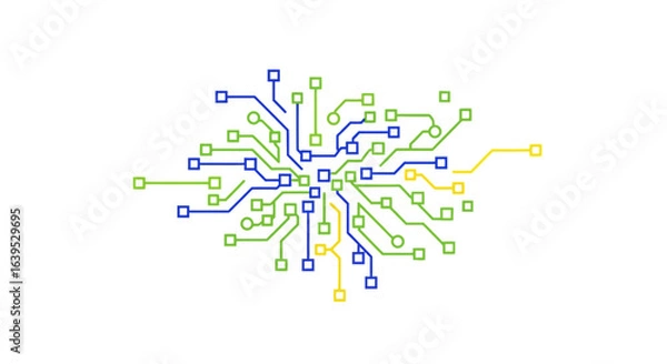 Obraz Abstract network circuit design