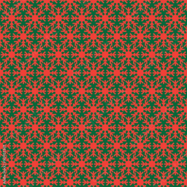 Fototapeta seamless pattern with red flowers