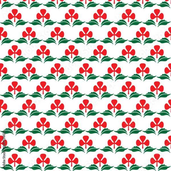 Fototapeta seamless pattern with red hearts