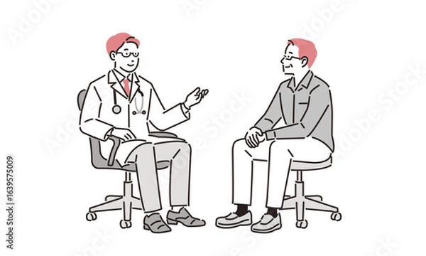 Obraz 病院での診察シーン男性医師