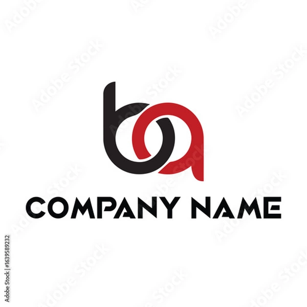 Fototapeta AB Letter mark Logo Design Modern Minimal Vector Monogram