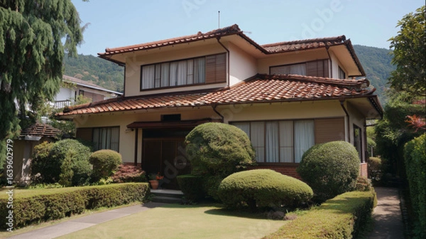 Obraz 少しレトロな日本の住宅