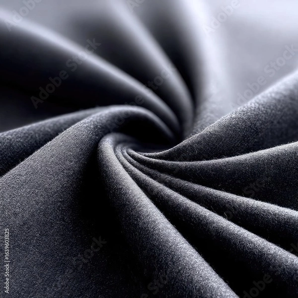 Fototapeta Heavy Wool Melton Fabric in Deep Charcoal