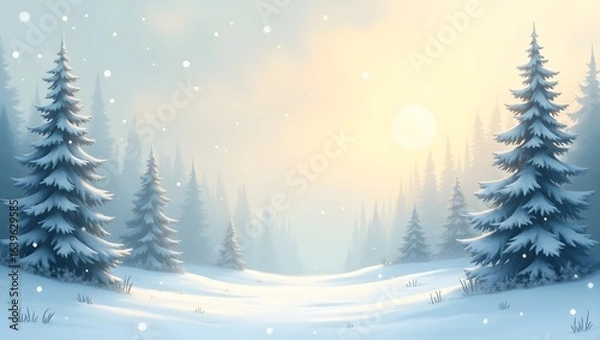 Obraz winter landscape with snow