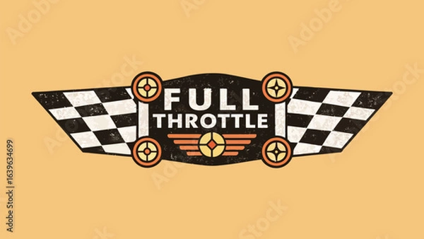 Obraz Full Throttle Racing Badge

