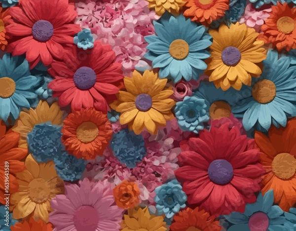 Fototapeta Beautiful Colorful textile design Vector, eye catching design 