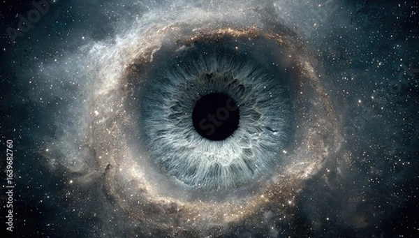 Fototapeta Cosmic eye in a swirling nebula
