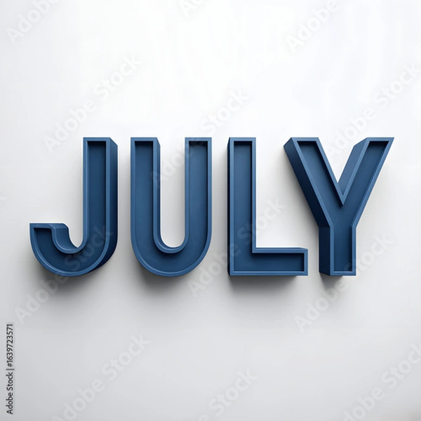 Obraz July Month Text