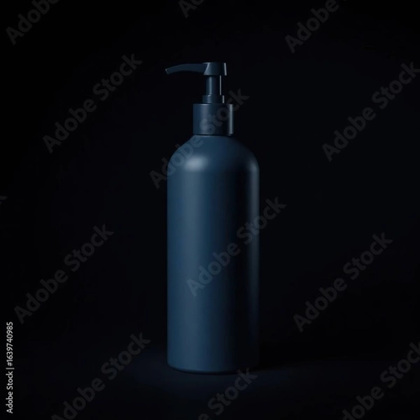 Fototapeta Dark Bottle Pump Dispenser.