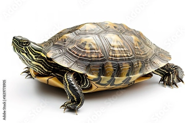 Fototapeta turtle isolated on white background