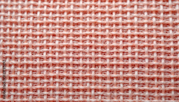 Obraz Close-Up of Red and White Woven Fabric Texture