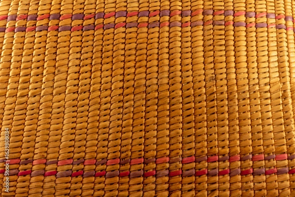 Obraz Close-Up Texture of African Woven Straw Basket
