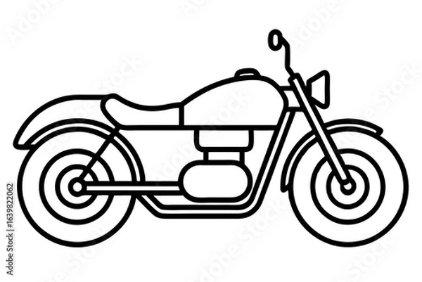 Obraz Classic Café Racer Motorcycle with Low Handlebars on Street – Vintage Custom Bike Design