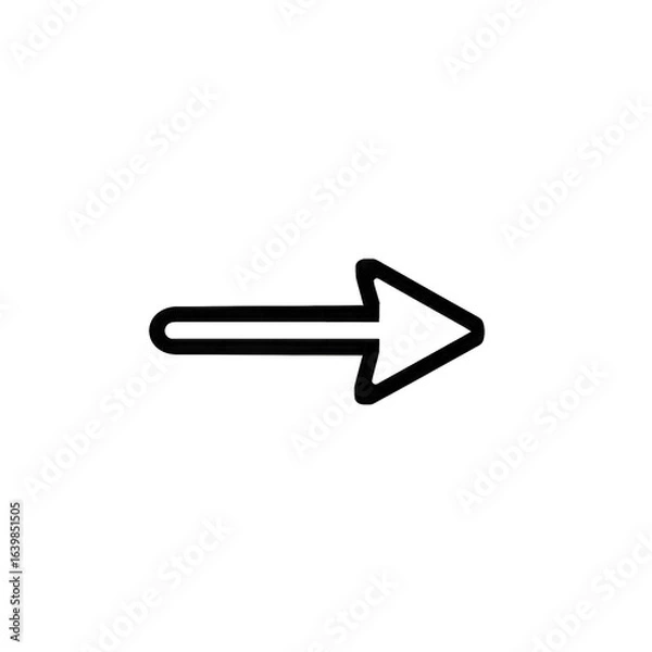 Obraz Outlined arrow pointing right